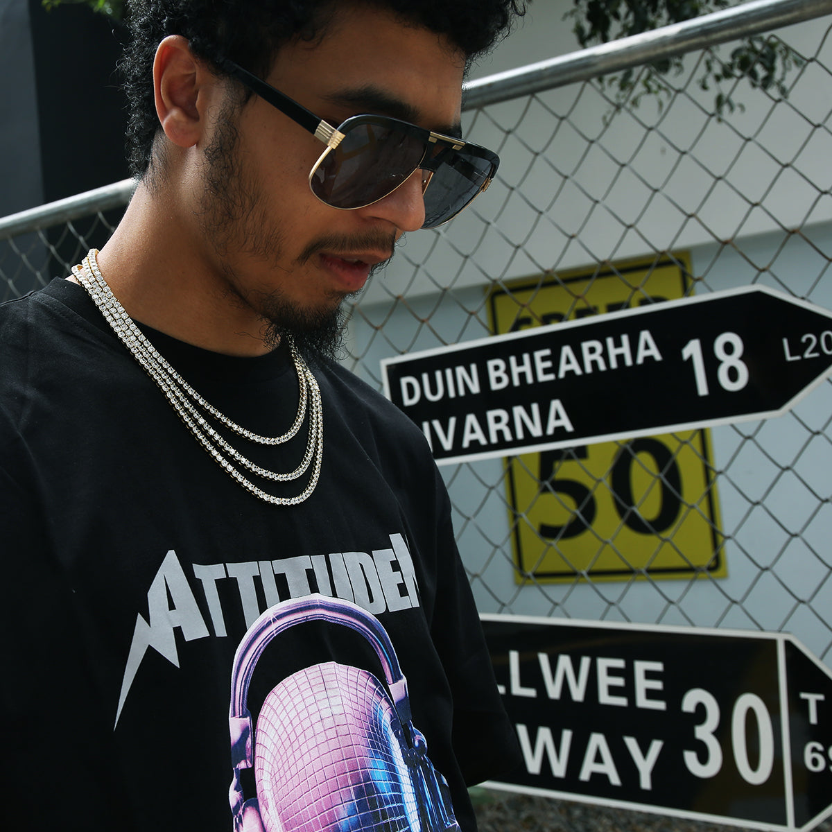 4mm White Gold CZ Diamond Mens Tennis Chain Necklace KRKC