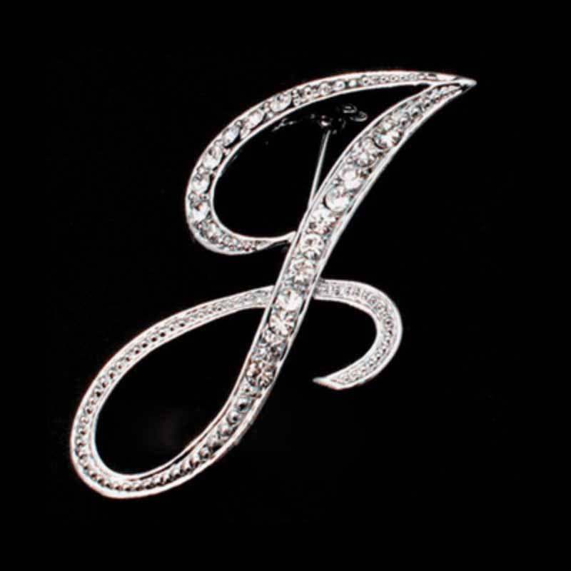 Moissanite Initial Letter Brooch – Sparkle with Style