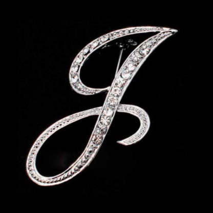 Moissanite Initial Letter Brooch – Sparkle with Style