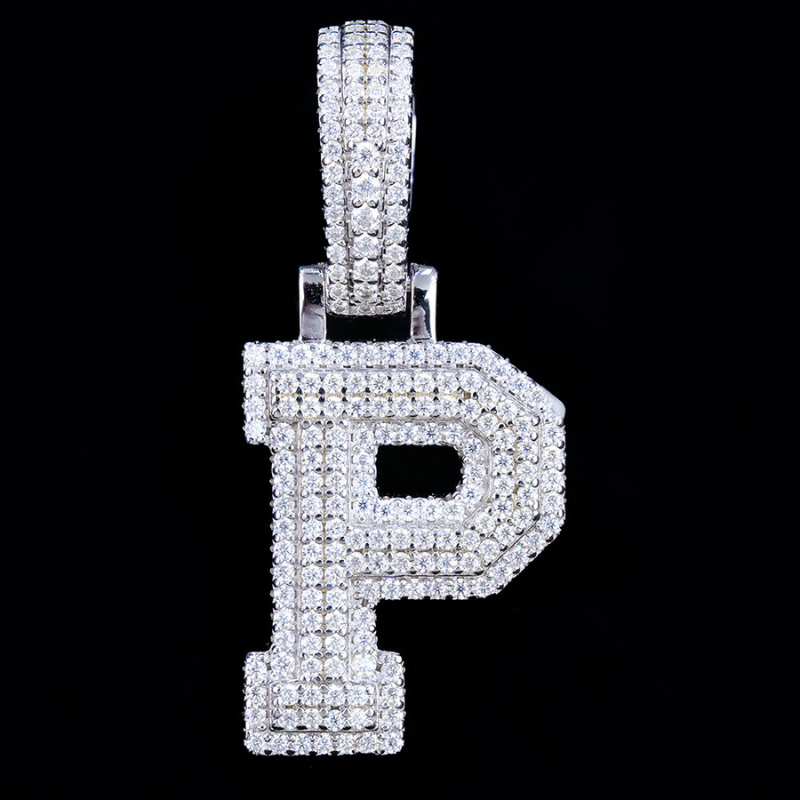 Moissanite Classic Letter Pendant