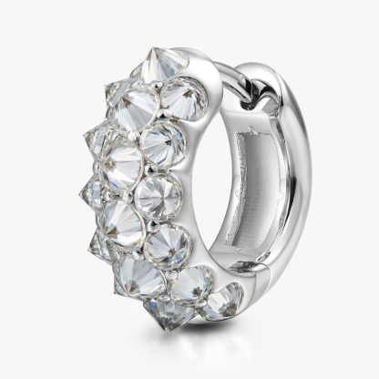 S925 Silver Moissanite Creative Punk Earrings