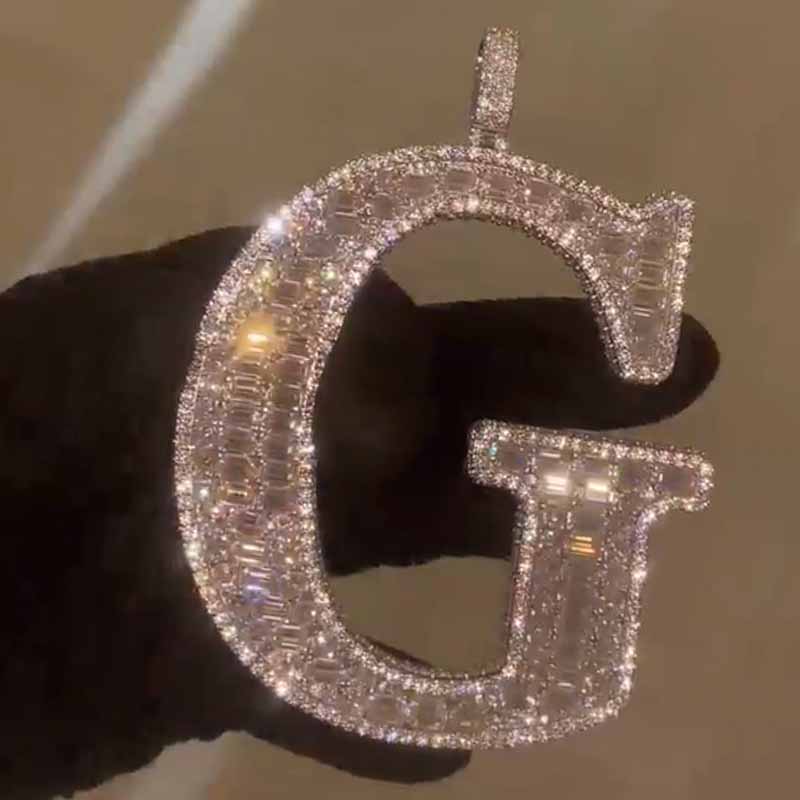 VVS Letter Custom Design Moissanite Pendant