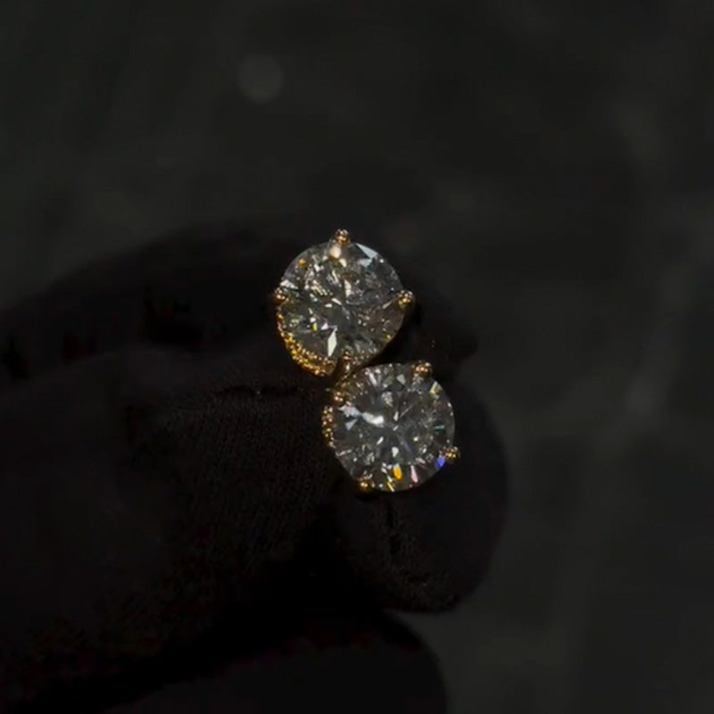 5CT Luxury Inlaid Moissanite S925 Earrings in Gold