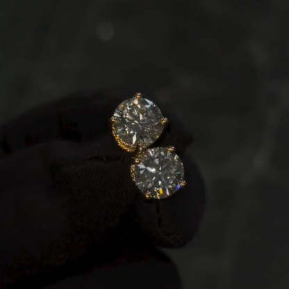 5CT Luxury Inlaid Moissanite S925 Earrings in Gold