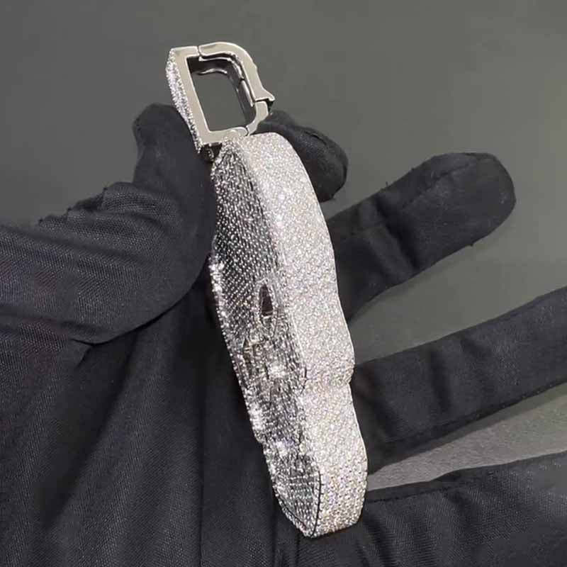 Moissanite Full Diamond Skull Pendant