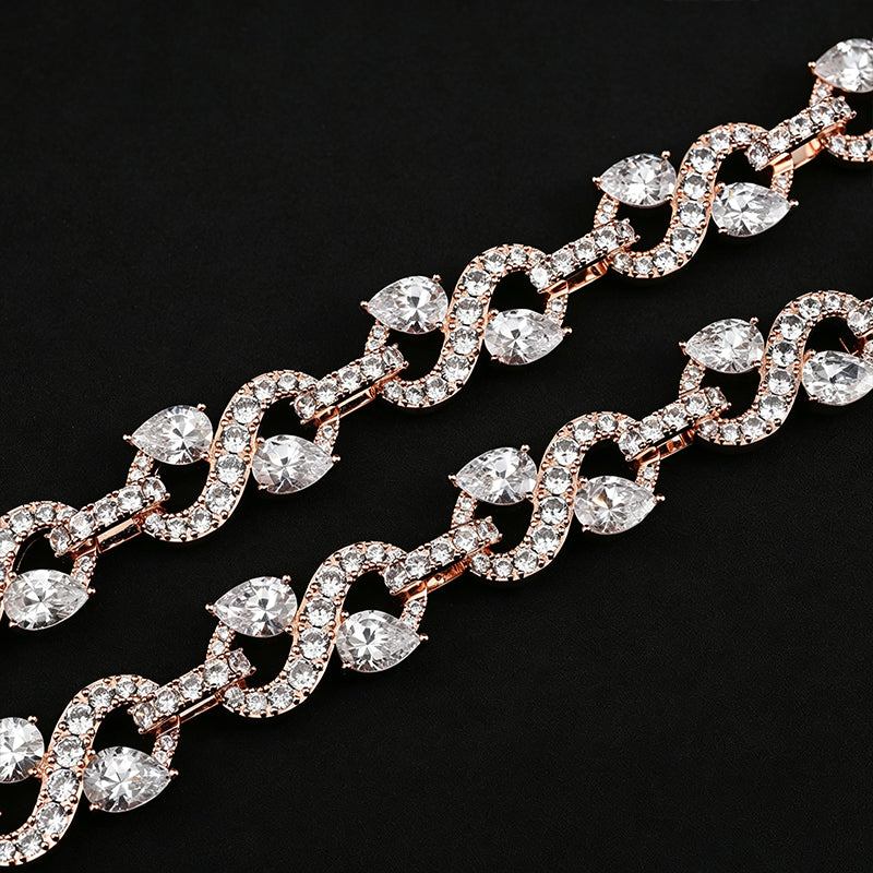 13.5mm Infinity Teardrop Moissanite Necklace