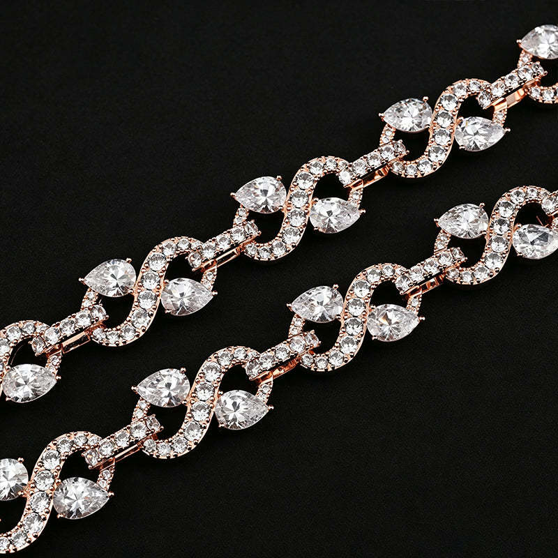 13.5mm Infinity Teardrop Moissanite Necklace