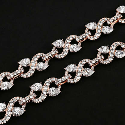 13.5mm Infinity Teardrop Moissanite Necklace