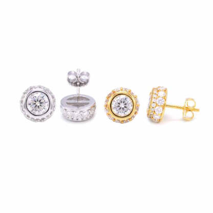 Moissanite Luxury Round Earrings