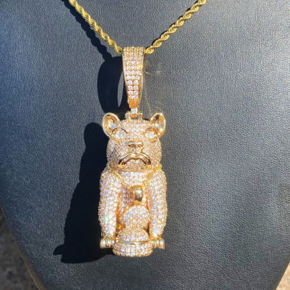 Moissanite Hip-Hop Three-Dimensional Leopard Pendant