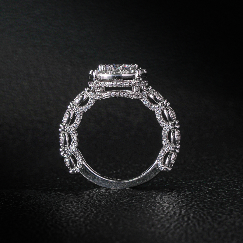 Moissanite Brilliant and Elegant Princess Ring
