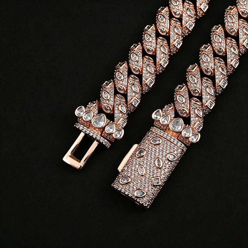 15mm Moissanite Hip-Hop Cuban Chain
