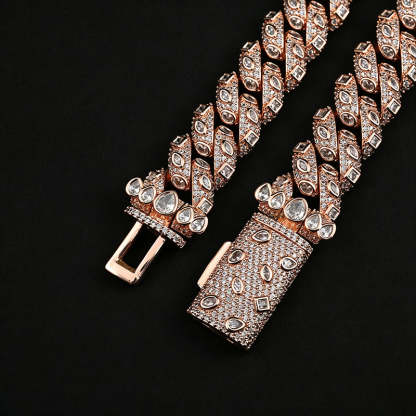 15mm Moissanite Hip-Hop Cuban Chain