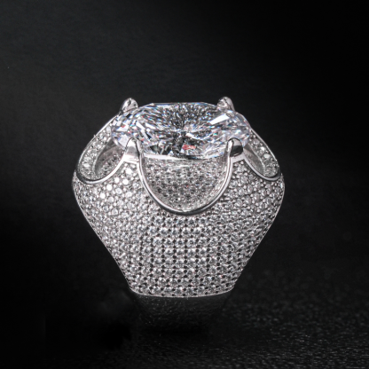 Moissanite Luxury Oval Stone Egg Ring