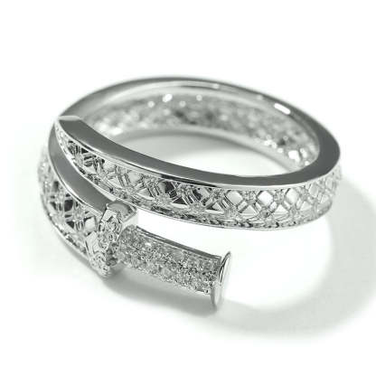 Moissanite Luxury Sword Cross Creative Design Open Bracelet