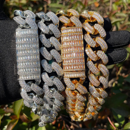 20mm Moissanite Hip Hop Bubble Cuban Chain