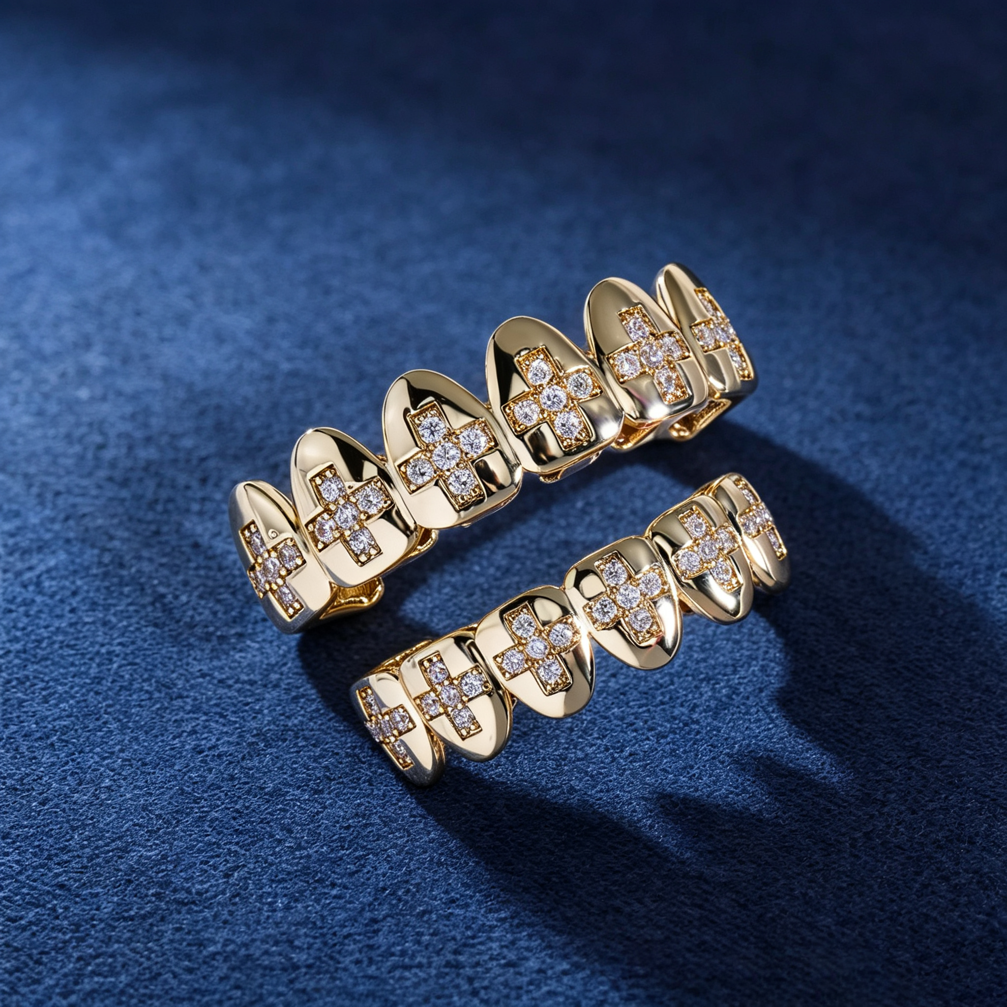 VVS Moissanite Diamond Cross Stone Teeth Grillz