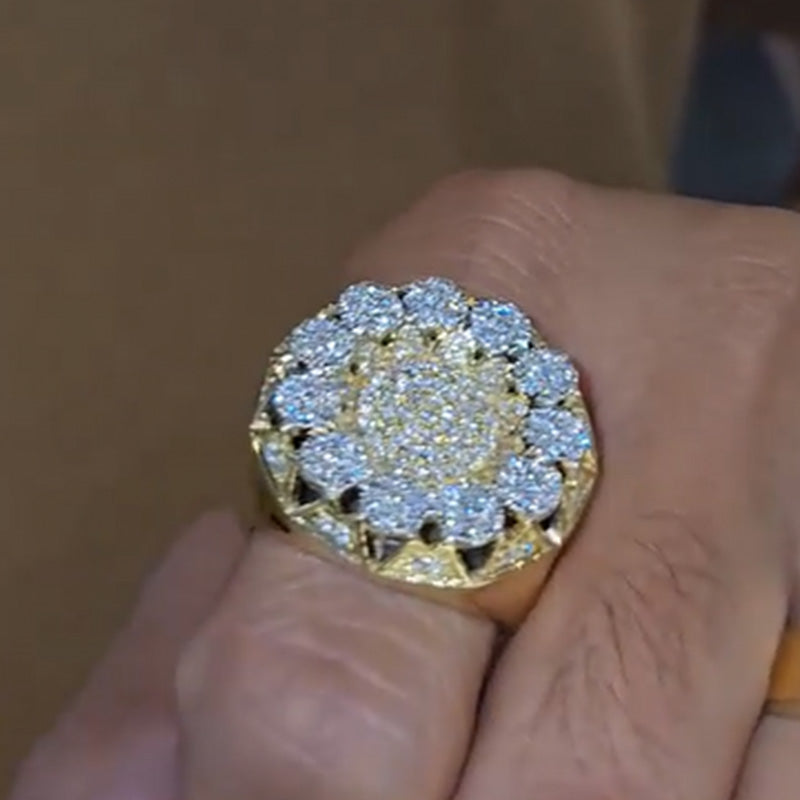 Premium Men's Moissanite Gold Ring