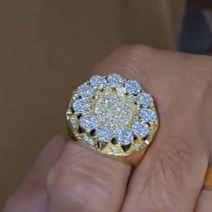 Premium Men's Moissanite Gold Ring