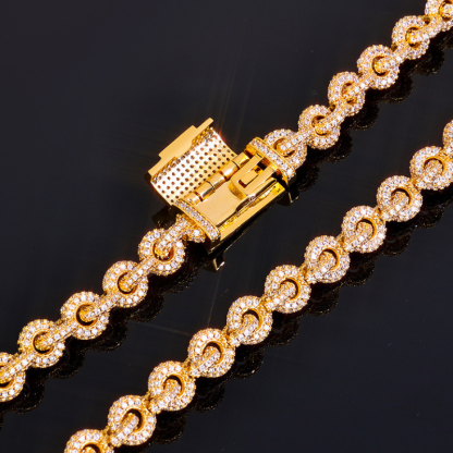 8mm Moissanite Hip-Hop O-Shaped Chain