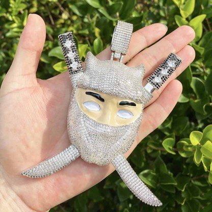 Hip Hop Ninja Assassin Moissanite Pendant