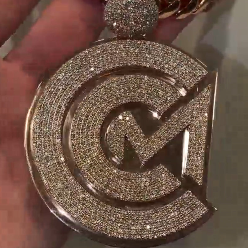 Moissanite Money Dag Symbol Design Pendant