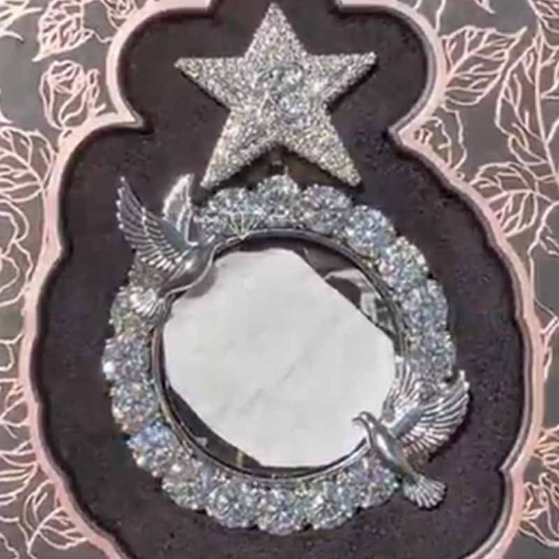 Peace Dove Stars World  Moissanite Customized Pendant