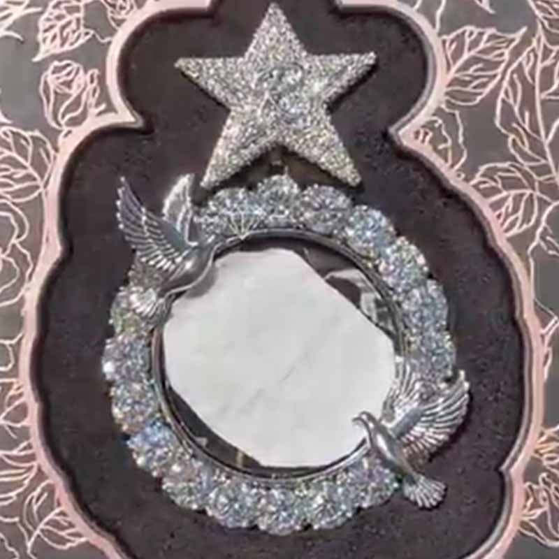 Peace Dove Stars World  Moissanite Customized Pendant