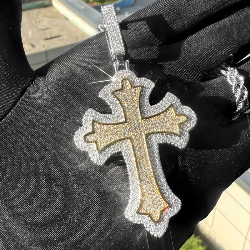 New Moissanite Cross Pendant