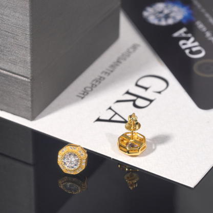 S925 Silver Moissanite Classic Earrings