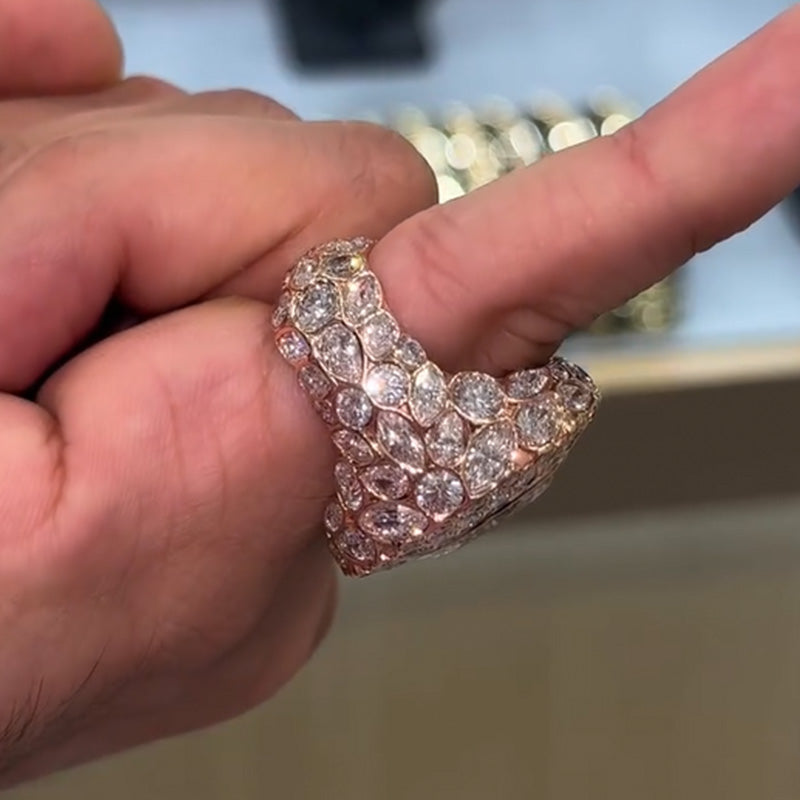 Crazy Big Oval Moissanite Ring