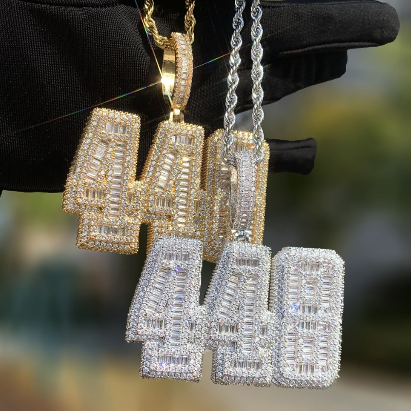 Moissanite Baguette Number 448 Pendant