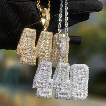 Moissanite Baguette Number 448 Pendant