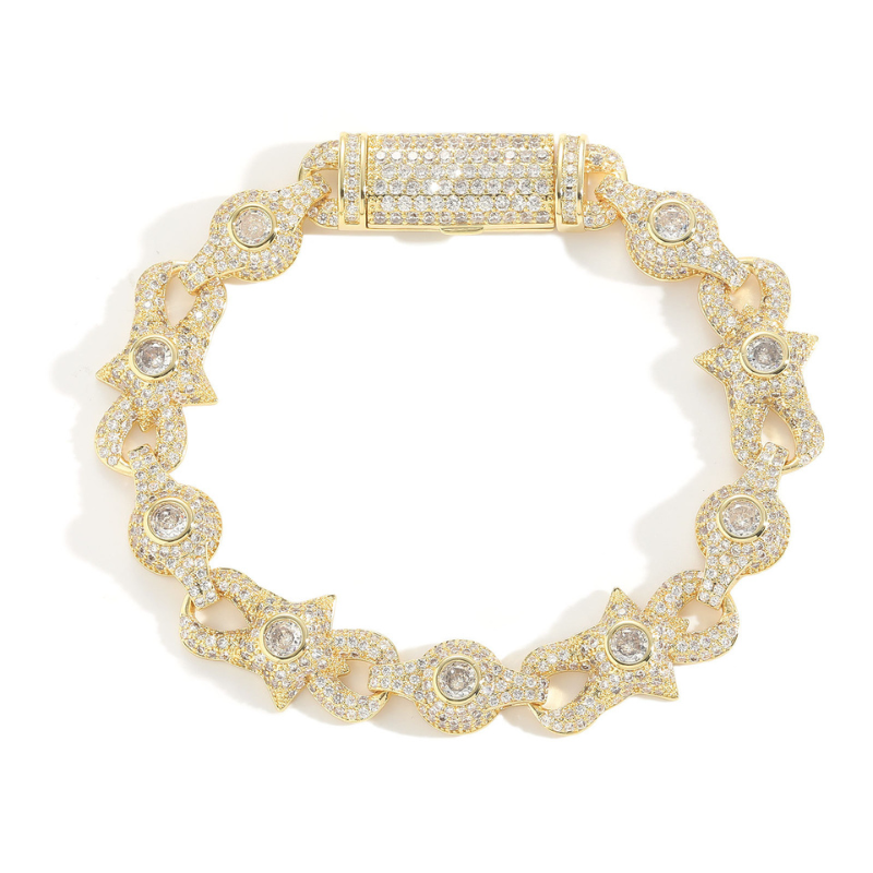 10mm Moissanite Creative Star Eye Cuban Chain