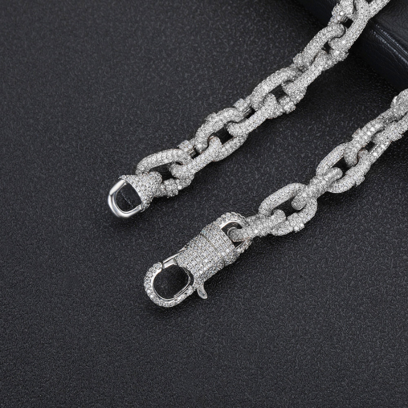 10mm Moissanite Hip Hop O-shaped Chain