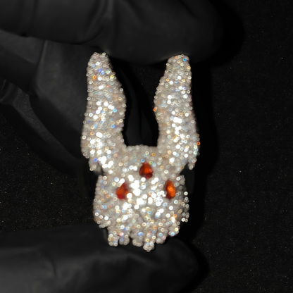 Moissanite Hip Hop Bunny Open Ring