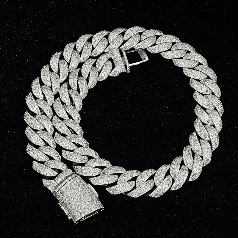 22mm Moissanite Hip-Hop Cuban Chain