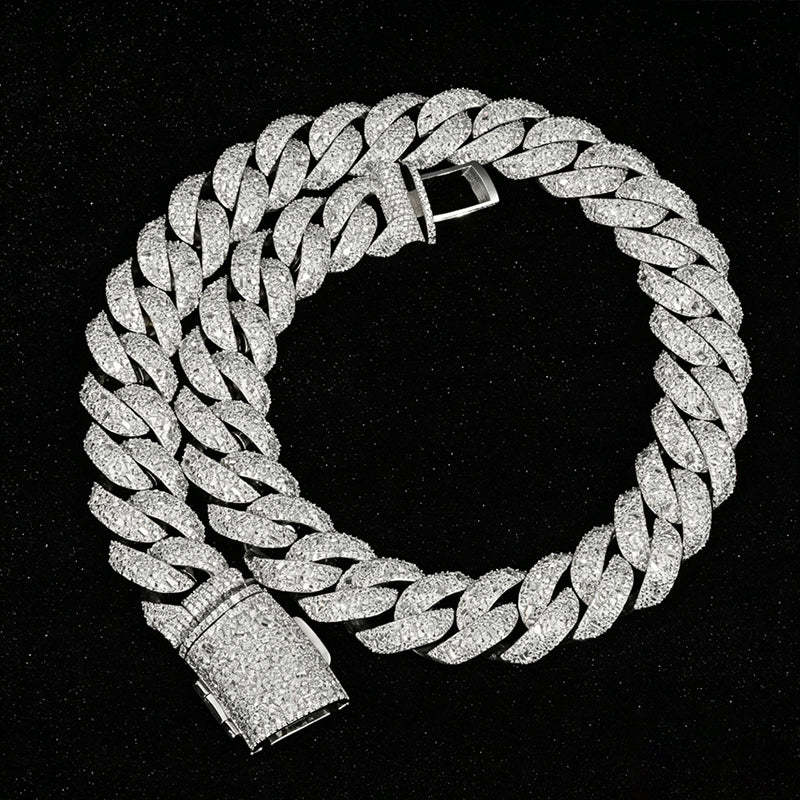 22mm Moissanite Hip-Hop Cuban Chain