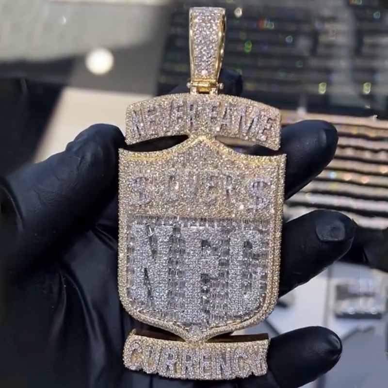 S925 Moissanite NFC Letter Pendant