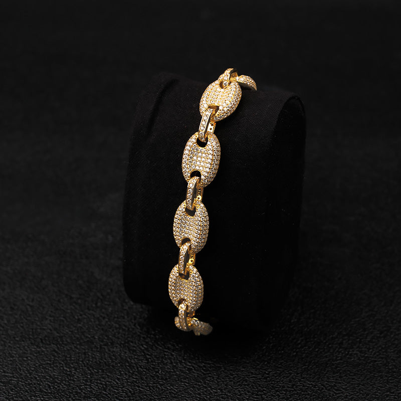 12mm Moissanite Pig Nose Bracelet