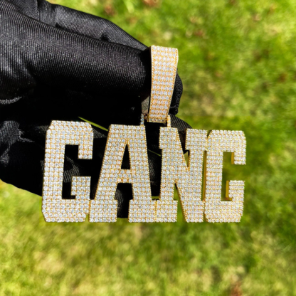 Moissanite Hip Hop Monogram Pendant