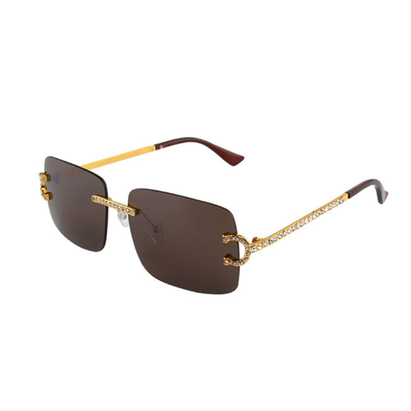 Fashion Frameless Diamond Sunglasses