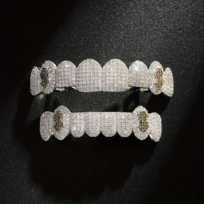 Moissanite Hip Hop Black Dollar Grillz