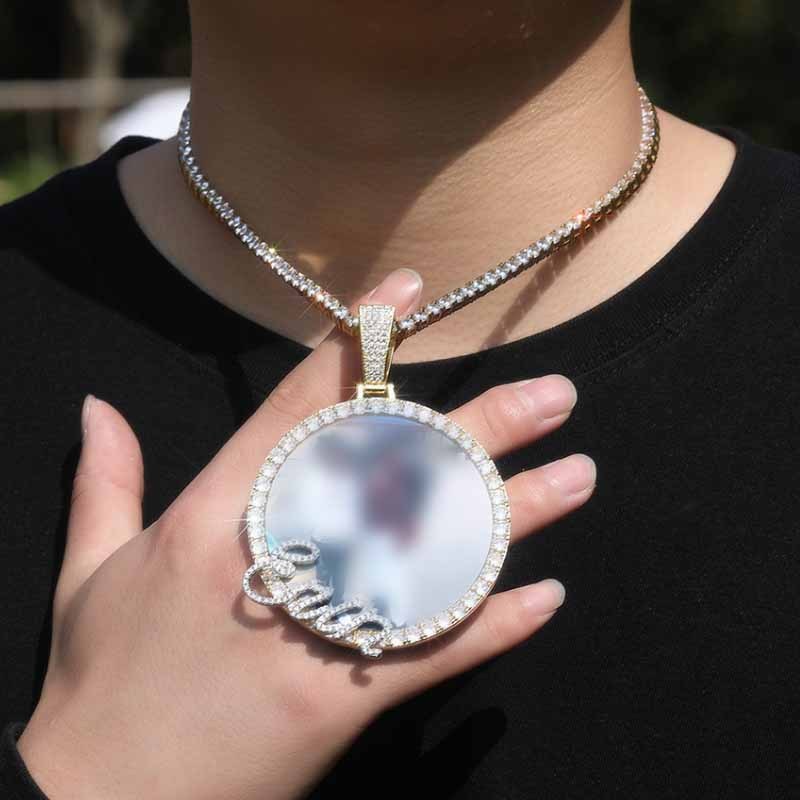 Moissanite Creative Customizable Letter Photo Pendant