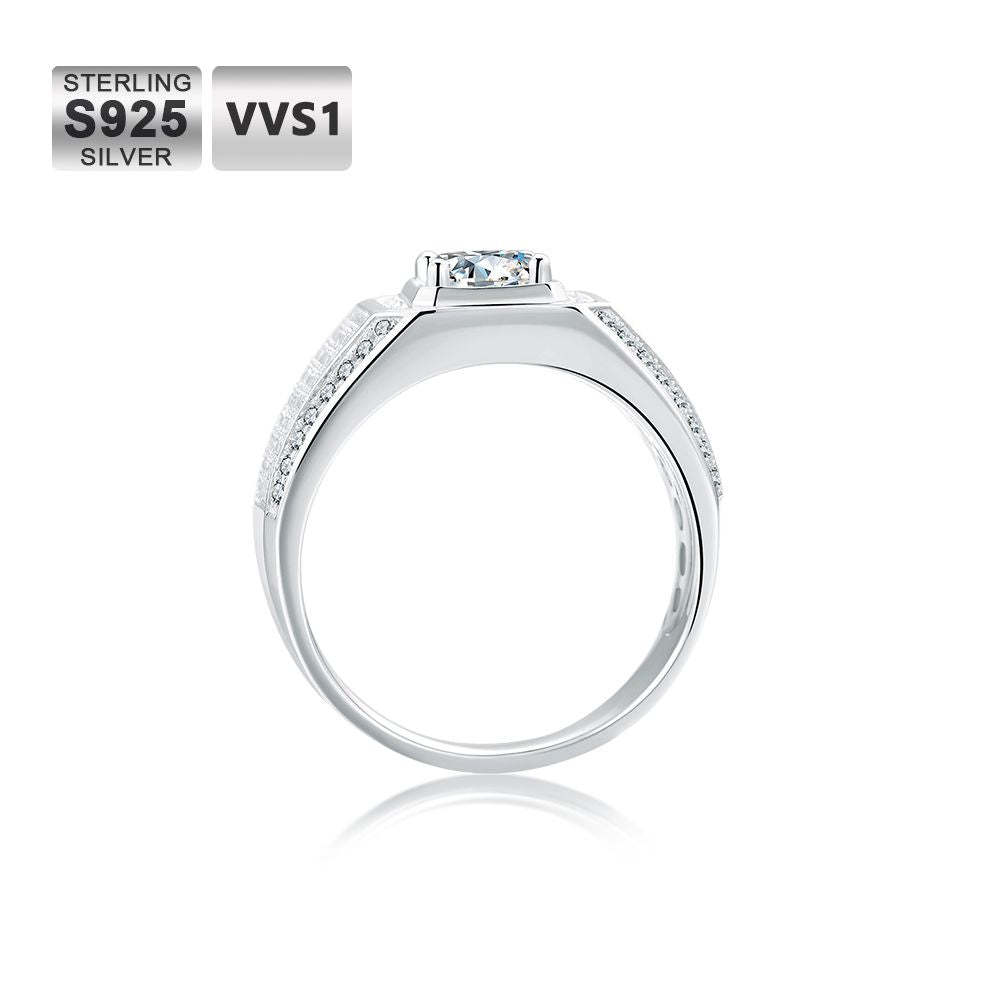 2.0 Carats VVS1 Moissanite Men Ring