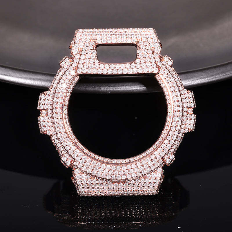 Moissanite Iced Out Bezel For DW6900RL-1AC Watch