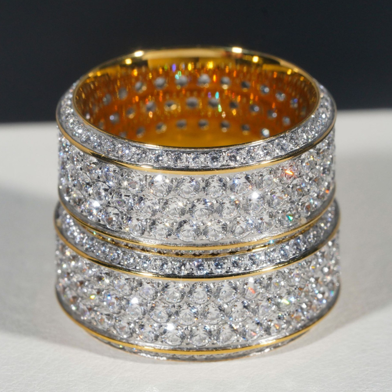 Moissanite Luxury Full of Diamond Ring