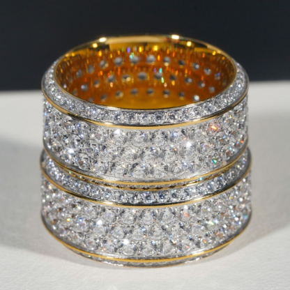 Moissanite Luxury Full of Diamond Ring