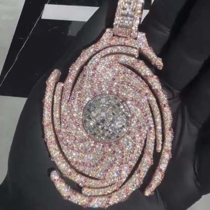 Perfect Storm and Storm Eye Two-tone Plating  Moissanite Pendant