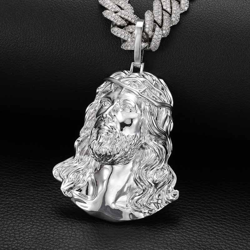 Moissanite Hip Hop Polished Jesus Pendant